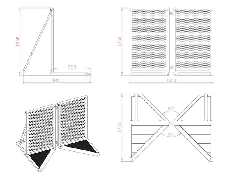 stage barrier corner design