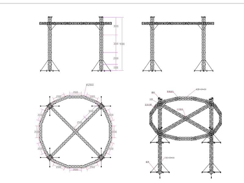 theater lighting truss span