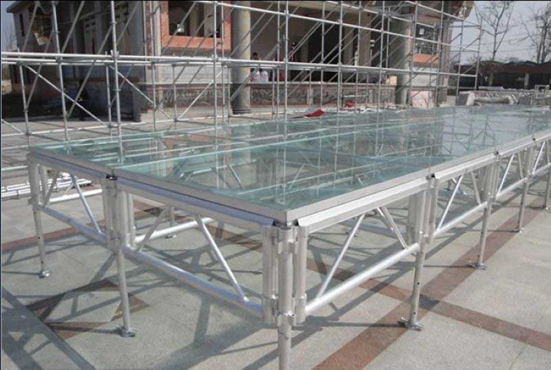 luxury glass stage platform