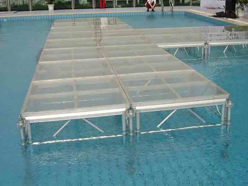 glass stage flooring for performances