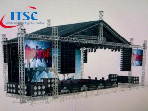 circle stage truss with roofing
