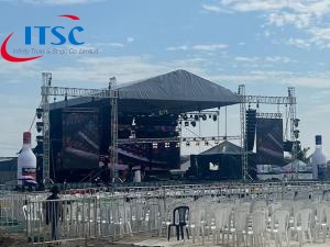 Giàn mái sân khấu bằng nhôm 12x10m cho buổi hòa nhạc