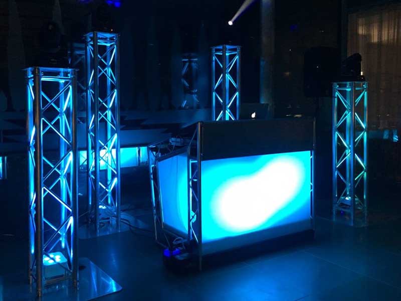 Giàn đèn sân khấu DJ tùy chỉnh và trang trí bằng đèn LED tường