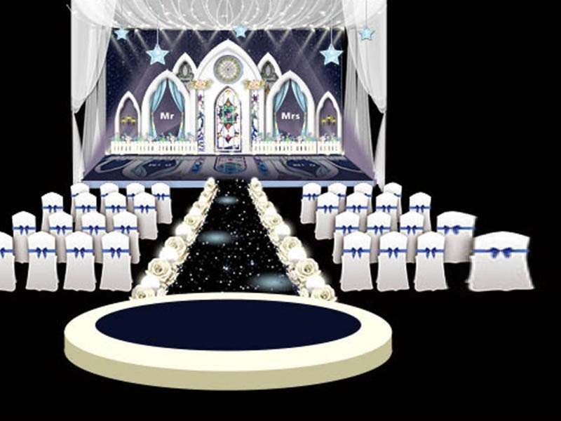 Trang trí sân khấu hoàng gia ngân sách thấp mới nhất cho đám cưới trong nhà thờ